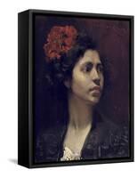 Spanish Girl-William Merritt Chase-Framed Stretched Canvas