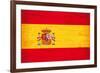 Spanish Grunge Flag. A Flag Of Spain With A Texture-TINTIN75-Framed Art Print