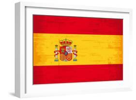 Spanish Grunge Flag. A Flag Of Spain With A Texture-TINTIN75-Framed Art Print