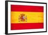 Spanish Grunge Flag. A Flag Of Spain With A Texture-TINTIN75-Framed Art Print