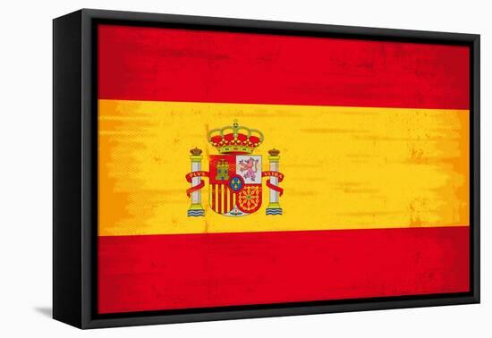 Spanish Grunge Flag. A Flag Of Spain With A Texture-TINTIN75-Framed Stretched Canvas