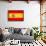 Spanish Grunge Flag. A Flag Of Spain With A Texture-TINTIN75-Framed Art Print displayed on a wall