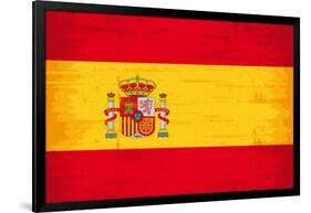 Spanish Grunge Flag. A Flag Of Spain With A Texture-TINTIN75-Framed Art Print