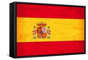 Spanish Grunge Flag. A Flag Of Spain With A Texture-TINTIN75-Framed Stretched Canvas