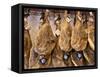 Spanish Hams Hanging in a Restaurant Bodega, Seville, Andalusia, Spain, Europe-Guy Thouvenin-Framed Stretched Canvas