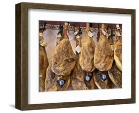 Spanish Hams Hanging in a Restaurant Bodega, Seville, Andalusia, Spain, Europe-Guy Thouvenin-Framed Photographic Print