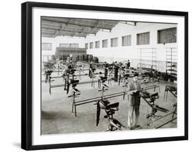 Spanish Industry, 1958. Moto Guzzi Hispania. Emtisa Factory. Assembly Section of Motorcycles.…-null-Framed Giclee Print