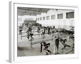 Spanish Industry, 1958. Moto Guzzi Hispania. Emtisa Factory. Assembly Section of Motorcycles.…-null-Framed Giclee Print