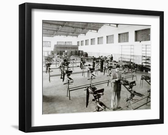 Spanish Industry, 1958. Moto Guzzi Hispania. Emtisa Factory. Assembly Section of Motorcycles.…-null-Framed Giclee Print