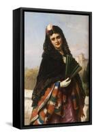 Spanish Lady with a Fan-John-bagnold Burgess-Framed Stretched Canvas