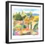 Spanish Landscape 1-Kerstin Stock-Framed Art Print