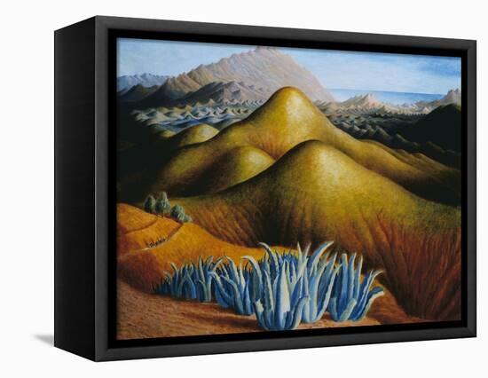 Spanish Landscape with Mountains-Dora Carrington-Framed Stretched Canvas