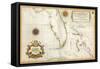 Spanish Map of Florida and the Bahamas, 1805-null-Framed Stretched Canvas