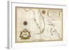 Spanish Map of Florida and the Bahamas, 1805-null-Framed Giclee Print