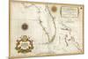 Spanish Map of Florida and the Bahamas, 1805-null-Mounted Giclee Print