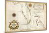 Spanish Map of Florida and the Bahamas, 1805-null-Mounted Giclee Print