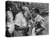Spanish Matador Antonio Ordonez with Friend, Author Ernest Hemingway in Arena Before Bullfight-Loomis Dean-Stretched Canvas