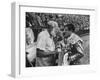 Spanish Matador Antonio Ordonez with Friend, Author Ernest Hemingway in Arena Before Bullfight-Loomis Dean-Framed Premium Photographic Print