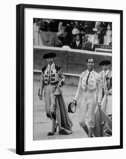 Spanish Matador Luis Miguel Dominguin During the Paseo of the Matadors at Beginning of Bullfight-Loomis Dean-Framed Premium Photographic Print