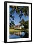 Spanish moss covered tree and plantation house, Charleston, South Carolina.-Michael DeFreitas-Framed Photographic Print