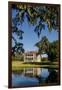 Spanish moss covered tree and plantation house, Charleston, South Carolina.-Michael DeFreitas-Framed Photographic Print