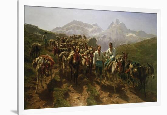 Spanish Muleteers Crossing the Pyrenees, 1857-Maria-Rosa Bonheur-Framed Giclee Print