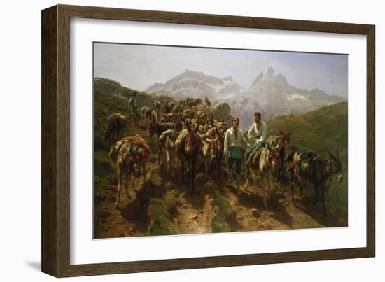 Spanish Muleteers Crossing the Pyrenees, 1857-Maria-Rosa Bonheur-Framed Giclee Print