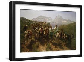 Spanish Muleteers Crossing the Pyrenees, 1857-Maria-Rosa Bonheur-Framed Giclee Print