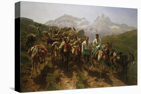 Spanish Muleteers Crossing the Pyrenees, 1857-Maria-Rosa Bonheur-Stretched Canvas