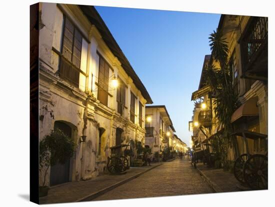 Spanish Old Town, Vigan City, Ilocos Province, Luzon Island, Philippines, Southeast Asia-Kober Christian-Stretched Canvas