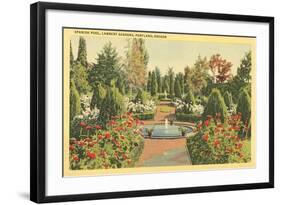 Spanish Pool, Lambert Gardens, Portland, Oregon-null-Framed Art Print