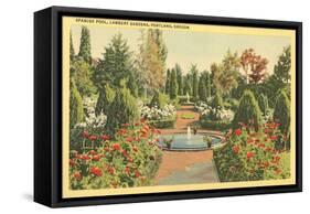 Spanish Pool, Lambert Gardens, Portland, Oregon-null-Framed Stretched Canvas