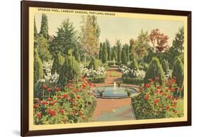 Spanish Pool, Lambert Gardens, Portland, Oregon-null-Framed Art Print