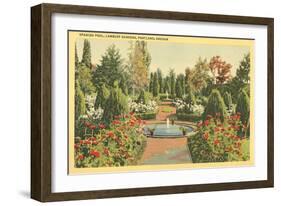 Spanish Pool, Lambert Gardens, Portland, Oregon-null-Framed Art Print