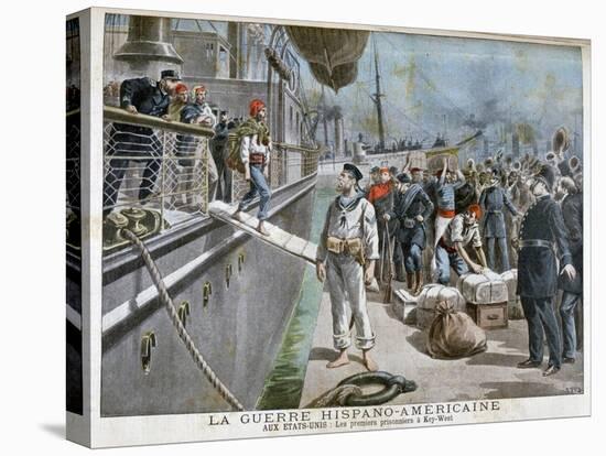 Spanish Prisoners Arriving at Key-West, Spanish-American War, 1898-Henri Meyer-Stretched Canvas
