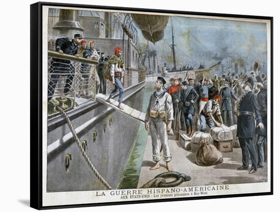 Spanish Prisoners Arriving at Key-West, Spanish-American War, 1898-Henri Meyer-Framed Stretched Canvas
