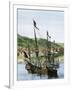 Spanish Ships in a Colonial Port-null-Framed Giclee Print