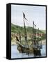 Spanish Ships in a Colonial Port-null-Framed Stretched Canvas