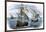 Spanish Ships of Hernando Cortes Sailing to Mexico, c.1519-null-Framed Giclee Print