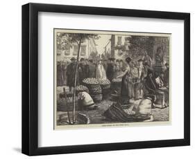 Spanish Sketches, the Fruit Market, Malaga-null-Framed Giclee Print