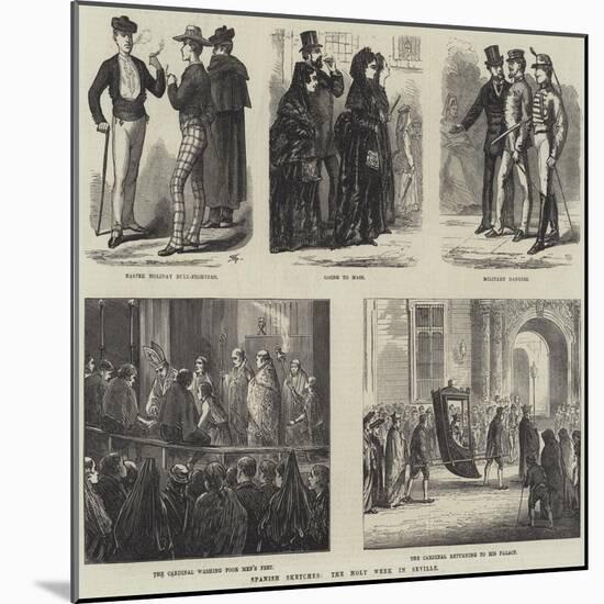 Spanish Sketches, the Holy Week in Seville-null-Mounted Giclee Print