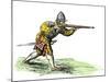 Spanish Soldier Aiming an Arquebus in the New World, 16th Century-null-Mounted Giclee Print