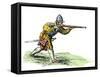 Spanish Soldier Aiming an Arquebus in the New World, 16th Century-null-Framed Stretched Canvas