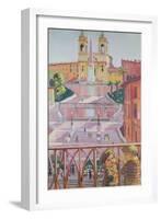 Spanish Steps and the Trinita dei Monti Church, Rome, 1928-Maurice Denis-Framed Giclee Print