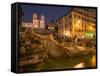 Spanish Steps and Trinita Dei Monti Church, Rome, Lazio, Italy, Europe-Angelo Cavalli-Framed Stretched Canvas