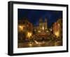 Spanish Steps Illuminated at Night in the City of Rome, Lazio, Italy, Europe-null-Framed Photographic Print