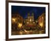 Spanish Steps Illuminated at Night in the City of Rome, Lazio, Italy, Europe-null-Framed Photographic Print