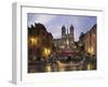 Spanish Steps Illuminated in the Evening, Rome, Lazio, Italy, Europe-null-Framed Photographic Print