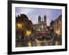 Spanish Steps Illuminated in the Evening, Rome, Lazio, Italy, Europe-null-Framed Photographic Print