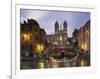 Spanish Steps Illuminated in the Evening, Rome, Lazio, Italy, Europe-null-Framed Photographic Print